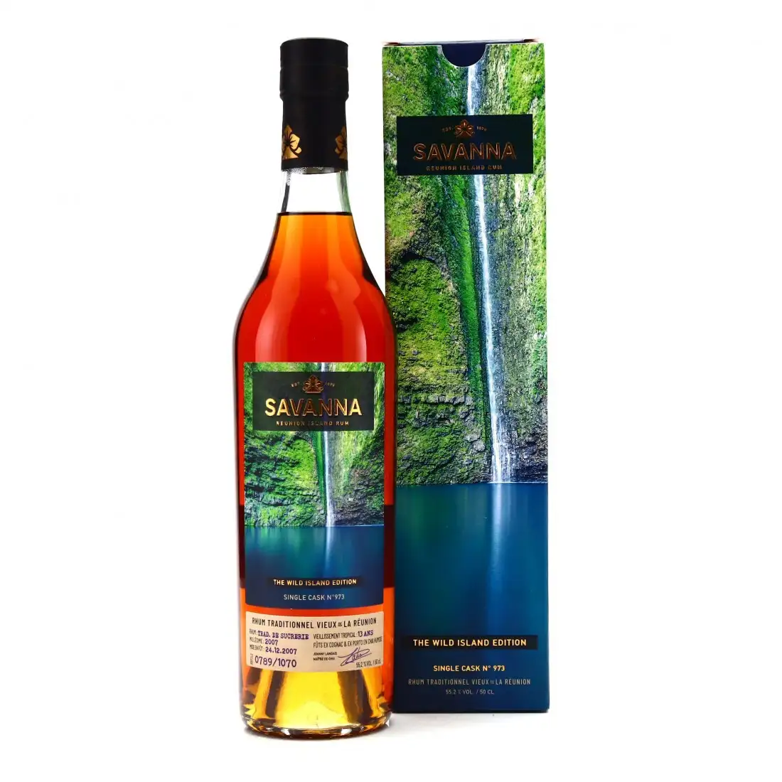 Image of the front of the bottle of the rum The Wild Island Édition - Cascade