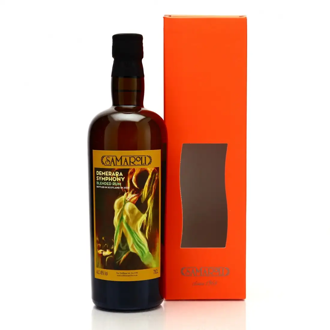 Image of the front of the bottle of the rum Demerara Symphony (Edition 2021)