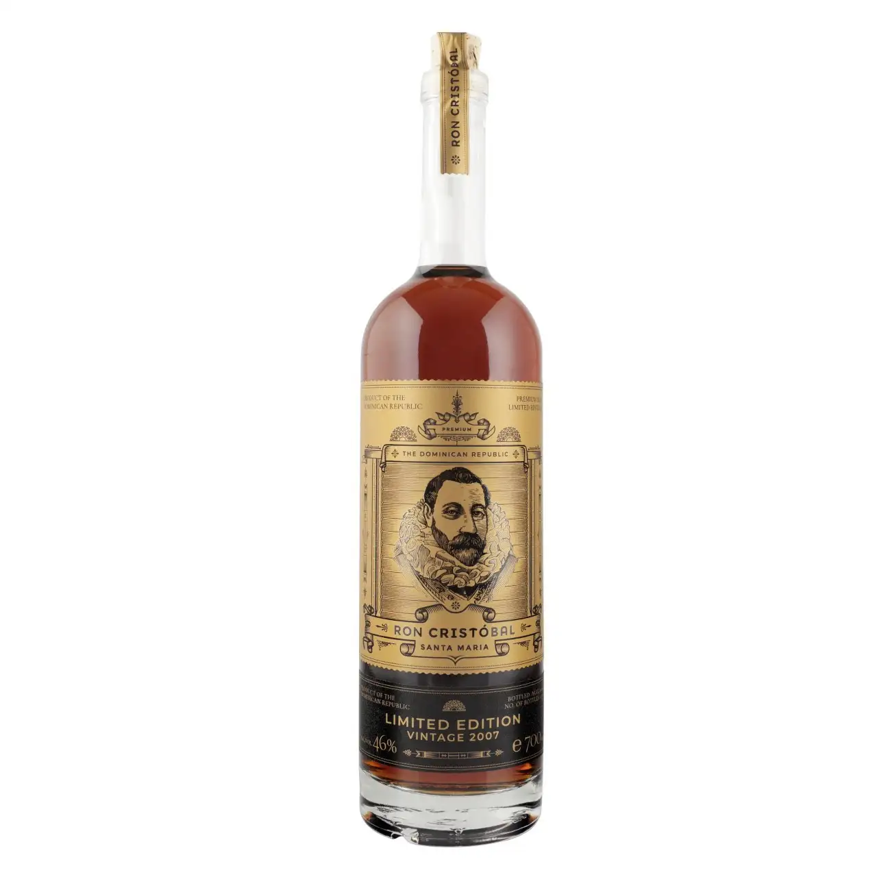 Image of the front of the bottle of the rum Ron Cristóbal Santa Maria Moscatel Finish