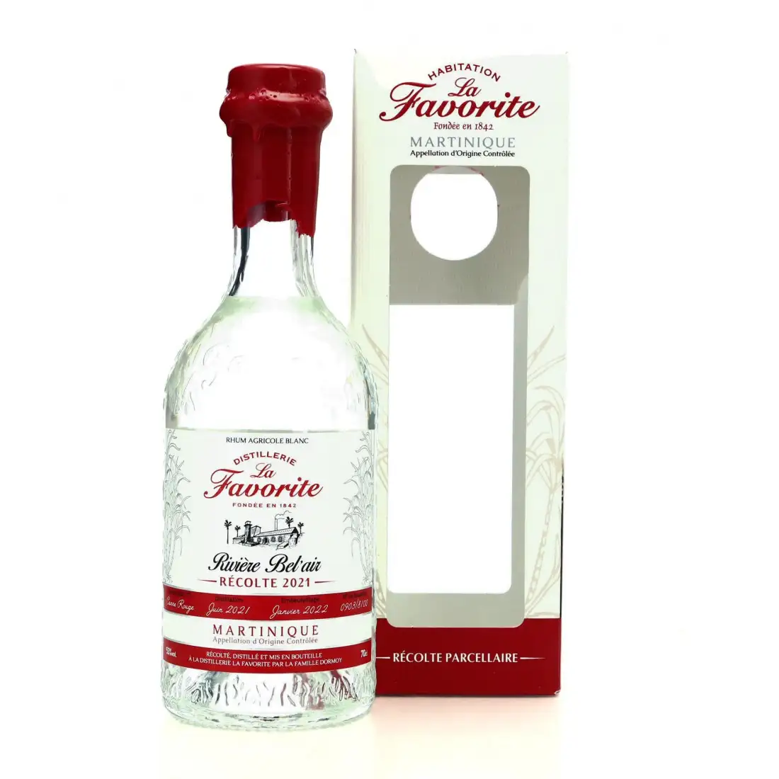 Image of the front of the bottle of the rum Rivière Bel‘Air Récolte