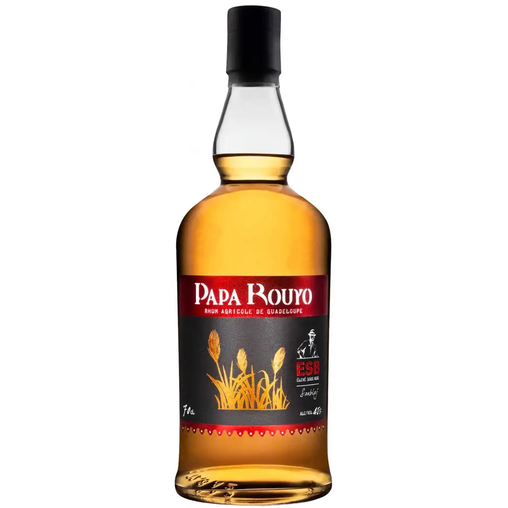 Image of the front of the bottle of the rum Papa Rouyo Sanblaj ESB
