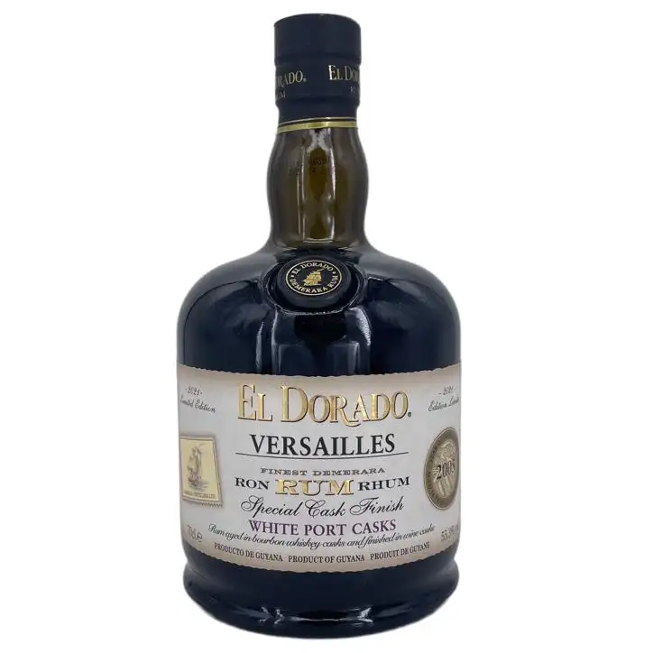 Image of the front of the bottle of the rum El Dorado Special Cask Finish White Port Casks