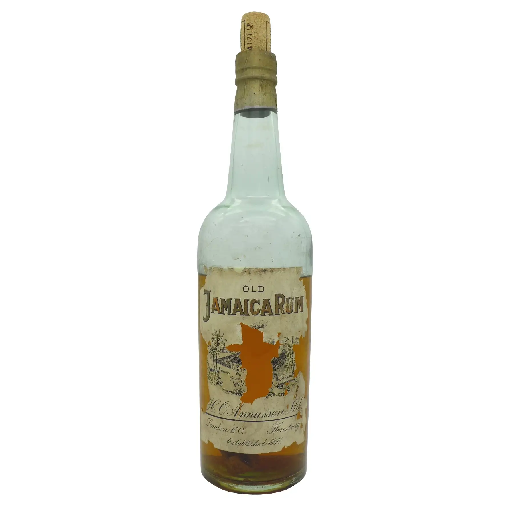 Image of the front of the bottle of the rum Asmussen Old Jamaica Rum