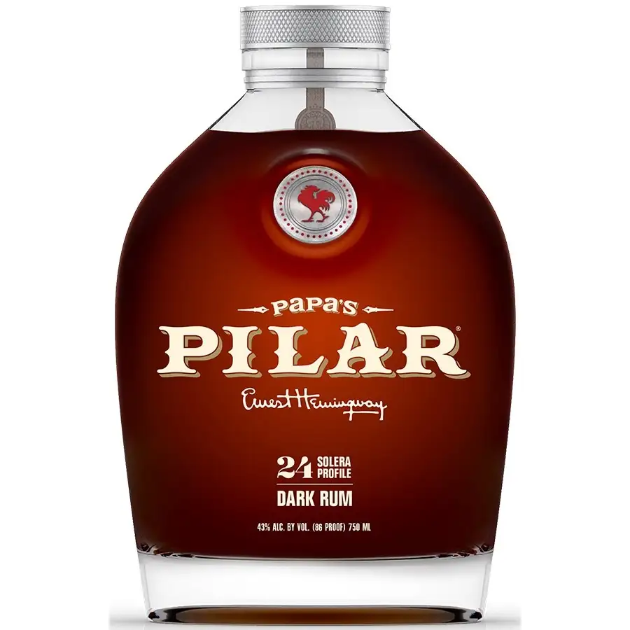 Image of the front of the bottle of the rum Papa‘s Pilar Dark Rum
