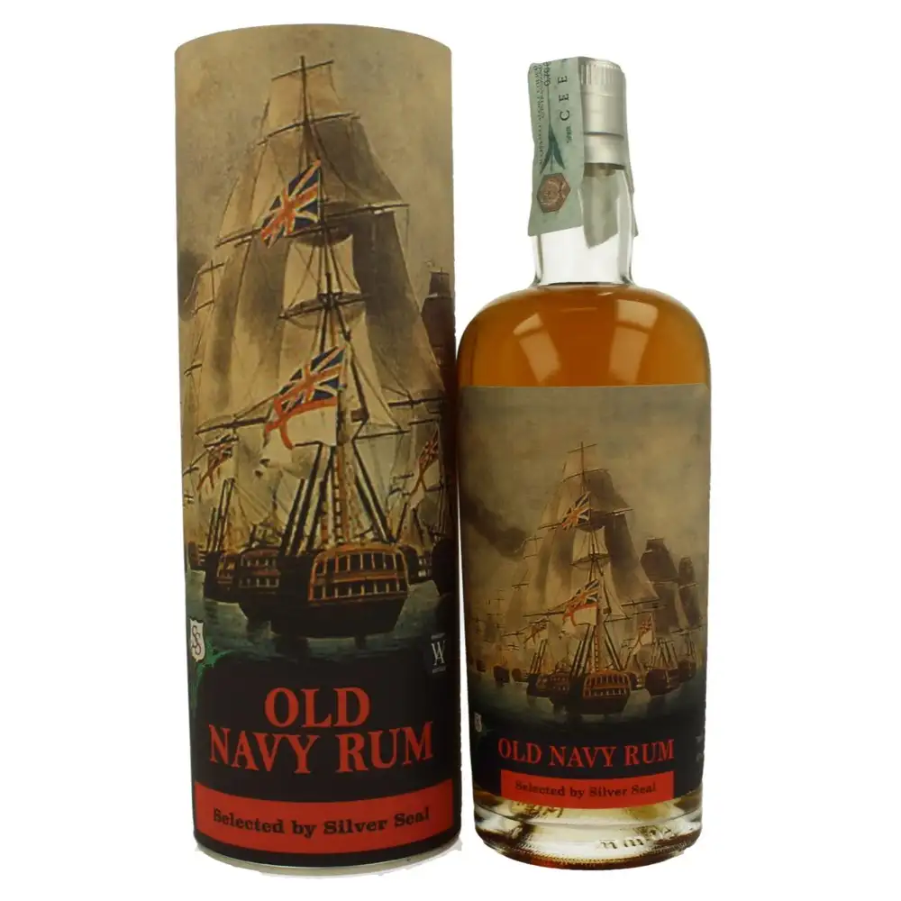 Image of the front of the bottle of the rum Old Navy Rum