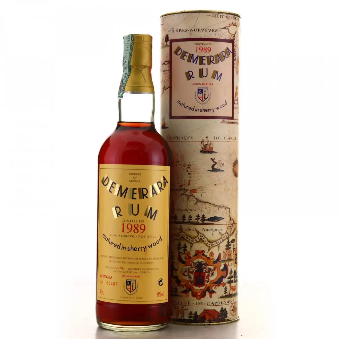 Image of the front of the bottle of the rum Demerara Rum matured in sherry wood