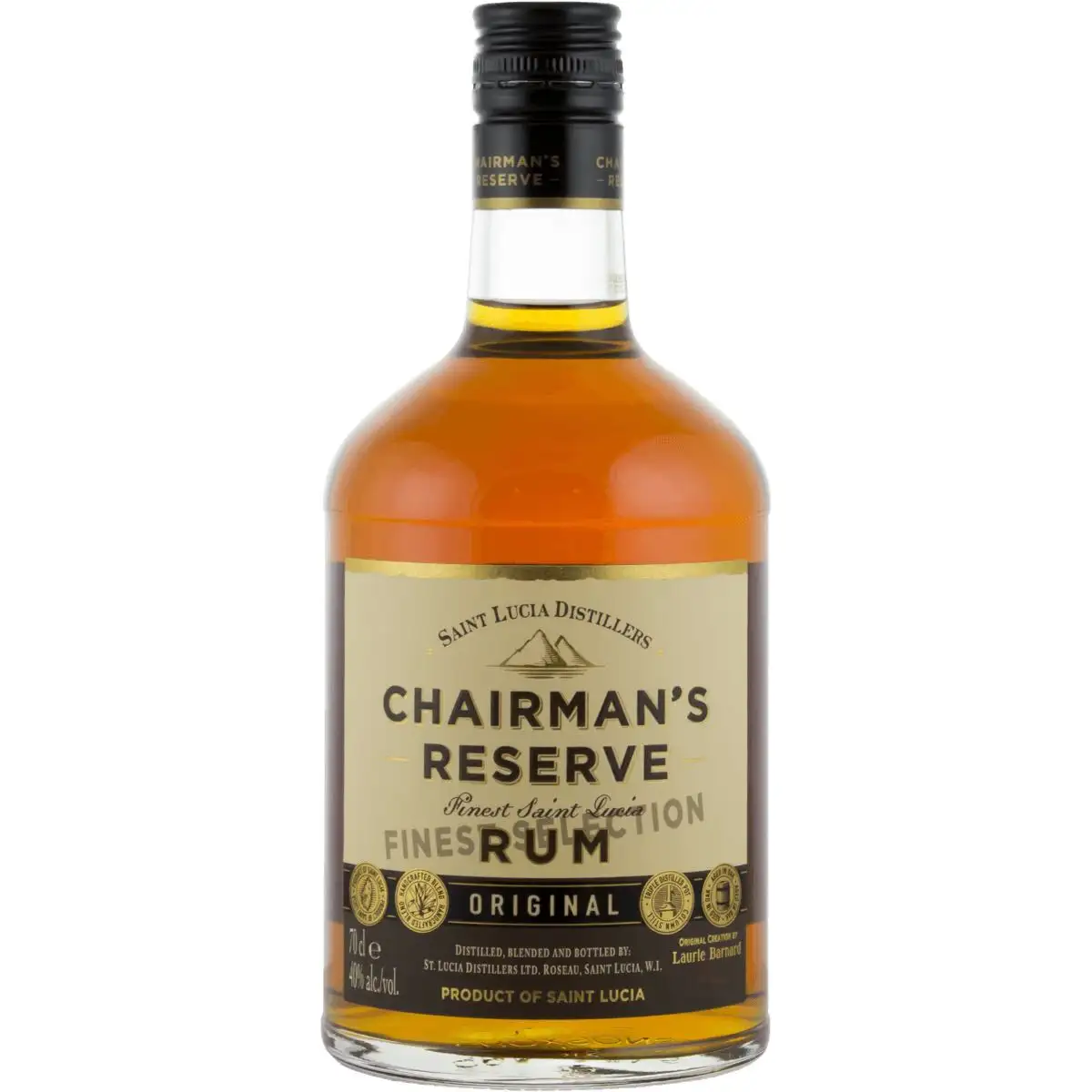 Image of the front of the bottle of the rum Chairman‘s Reserve Original