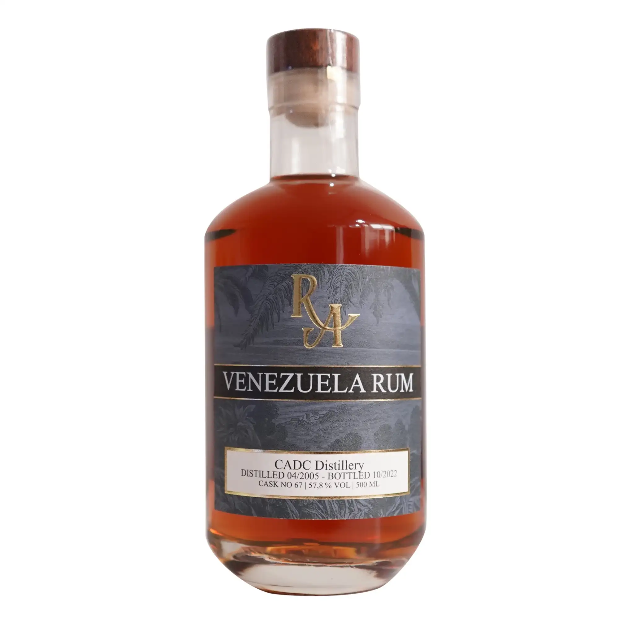 Image of the front of the bottle of the rum Rum Artesanal Venezuela Rum