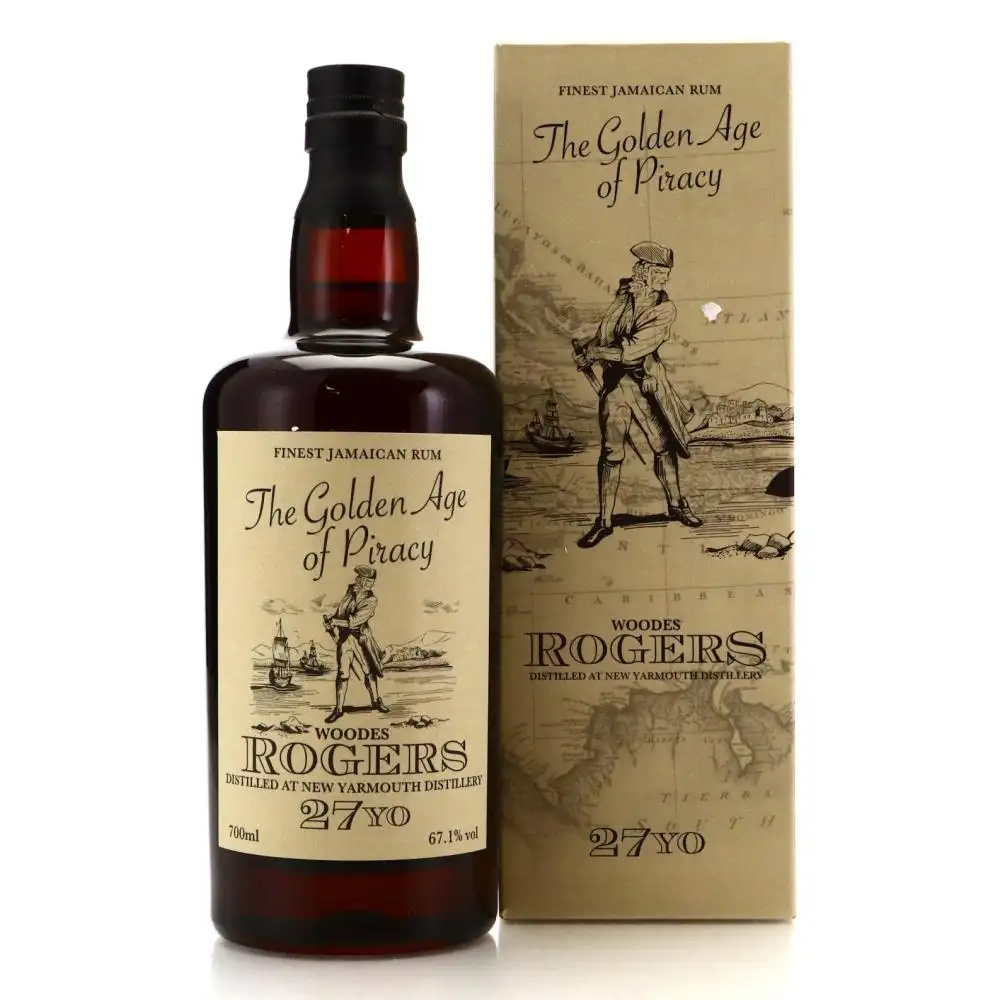 Image of the front of the bottle of the rum The Golden Age of Piracy Woodes Rogers