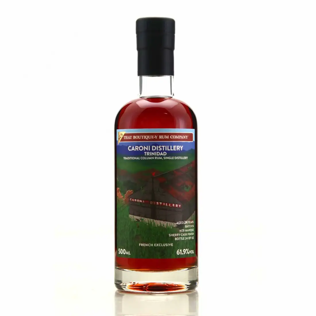Image of the front of the bottle of the rum Caroni Distillery (French Exclusive) HTR